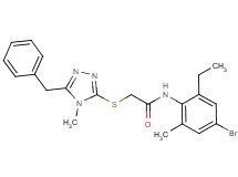 2-[(5-benzyl-4-methyl-4H-1,2,4-triazol-3-yl)thio]-N-(4-bromo-2-ethyl-6-methylphenyl)acetamide