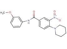 N-(3-methoxyphenyl)-3-nitro-4-(1-piperidinyl)benzamide