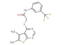 2-[(5,6-dimethylthieno[2,3-d]pyrimidin-4-yl)thio]-N-[3-(trifluoromethyl)phenyl]acetamide