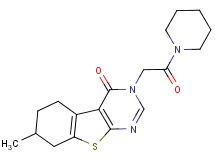 7-methyl-3-[2-oxo-2-(1-piperidinyl)ethyl]-5,6,7,8-tetrahydro[1]benzothieno[2,3-d]pyrimidin-4(3H)-one