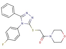 4-({[4-(4-fluorophenyl)-5-phenyl-4H-1,2,4-triazol-3-yl]thio}acetyl)morpholine