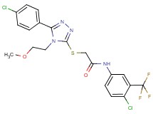 2-{[5-(4-chlorophenyl)-4-(2-methoxyethyl)-4H-1,2,4-triazol-3-yl]thio}-N-[4-chloro-3-(trifluoromethyl)phenyl]acetamide