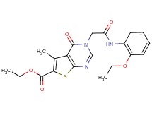 ethyl 3-{2-[(2-ethoxyphenyl)amino]-2-oxoethyl}-5-methyl-4-oxo-3,4-dihydrothieno[2,3-d]pyrimidine-6-carboxylate