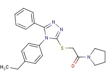 4-(4-ethylphenyl)-3-{[2-oxo-2-(1-pyrrolidinyl)ethyl]thio}-5-phenyl-4H-1,2,4-triazole