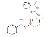 N-{1-[4-ethyl-5-({2-oxo-2-[(1-phenylethyl)amino]ethyl}thio)-4H-1,2,4-triazol-3-yl]ethyl}benzamide