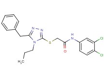 2-[(5-benzyl-4-propyl-4H-1,2,4-triazol-3-yl)thio]-N-(3,4-dichlorophenyl)acetamide