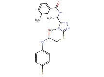 N-{1-[5-({2-[(4-fluorophenyl)amino]-2-oxoethyl}thio)-4-methyl-4H-1,2,4-triazol-3-yl]ethyl}-3-methylbenzamide