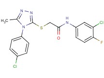 N-(3-chloro-4-fluorophenyl)-2-{[4-(4-chlorophenyl)-5-methyl-4H-1,2,4-triazol-3-yl]thio}acetamide