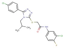 N-(3-chloro-4-fluorophenyl)-2-{[5-(4-chlorophenyl)-4-isobutyl-4H-1,2,4-triazol-3-yl]thio}acetamide