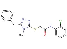 2-[(5-benzyl-4-methyl-4H-1,2,4-triazol-3-yl)thio]-N-(2-chlorophenyl)acetamide