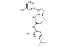 2-{[4-methyl-5-(3-methylphenyl)-4H-1,2,4-triazol-3-yl]thio}-N-(2-methyl-4-nitrophenyl)acetamide