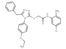 2-{[5-benzyl-4-(4-ethoxyphenyl)-4H-1,2,4-triazol-3-yl]thio}-N-(5-chloro-2-methylphenyl)acetamide