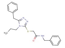 N-benzyl-2-[(5-benzyl-4-propyl-4H-1,2,4-triazol-3-yl)thio]acetamide