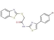 2-(1,3-benzothiazol-2-ylthio)-N-[4-(4-bromophenyl)-1,3-thiazol-2-yl]acetamide