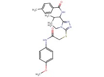 N-{1-[4-ethyl-5-({2-[(4-methoxyphenyl)amino]-2-oxoethyl}thio)-4H-1,2,4-triazol-3-yl]-2-methylpropyl}-4-methylbenzamide