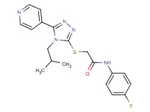 N-(4-fluorophenyl)-2-{[4-isobutyl-5-(4-pyridinyl)-4H-1,2,4-triazol-3-yl]thio}acetamide