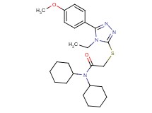 N,N-dicyclohexyl-2-{[4-ethyl-5-(4-methoxyphenyl)-4H-1,2,4-triazol-3-yl]thio}acetamide