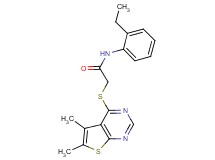 2-[(5,6-dimethylthieno[2,3-d]pyrimidin-4-yl)thio]-N-(2-ethylphenyl)acetamide