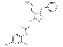 2-[(5-benzyl-4-propyl-4H-1,2,4-triazol-3-yl)thio]-N-(2-bromo-4-methylphenyl)acetamide