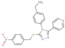 4-{4-(4-ethylphenyl)-5-[(4-nitrobenzyl)thio]-4H-1,2,4-triazol-3-yl}pyridine