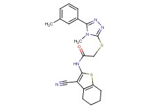 N-(3-cyano-4,5,6,7-tetrahydro-1-benzothien-2-yl)-2-{[4-methyl-5-(3-methylphenyl)-4H-1,2,4-triazol-3-yl]thio}acetamide