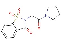 2-[2-oxo-2-(1-pyrrolidinyl)ethyl]-1,2-benzisothiazol-3(2H)-one 1,1-dioxide