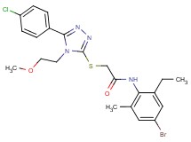N-(4-bromo-2-ethyl-6-methylphenyl)-2-{[5-(4-chlorophenyl)-4-(2-methoxyethyl)-4H-1,2,4-triazol-3-yl]thio}acetamide