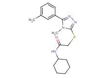 N-cyclohexyl-2-{[4-methyl-5-(3-methylphenyl)-4H-1,2,4-triazol-3-yl]thio}acetamide
