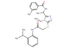 N-{1-[4-ethyl-5-({2-[(2-isopropylphenyl)amino]-2-oxoethyl}thio)-4H-1,2,4-triazol-3-yl]ethyl}-3-methylbenzamide