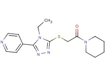 4-(4-ethyl-5-{[2-oxo-2-(1-piperidinyl)ethyl]thio}-4H-1,2,4-triazol-3-yl)pyridine
