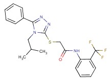 2-[(4-isobutyl-5-phenyl-4H-1,2,4-triazol-3-yl)thio]-N-[2-(trifluoromethyl)phenyl]acetamide