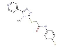 N-(4-fluorophenyl)-2-{[4-methyl-5-(4-pyridinyl)-4H-1,2,4-triazol-3-yl]thio}acetamide