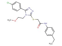 2-{[5-(4-chlorophenyl)-4-(2-methoxyethyl)-4H-1,2,4-triazol-3-yl]thio}-N-(4-ethylphenyl)acetamide