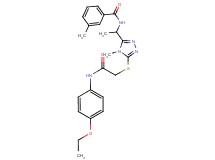 N-{1-[5-({2-[(4-ethoxyphenyl)amino]-2-oxoethyl}thio)-4-methyl-4H-1,2,4-triazol-3-yl]ethyl}-3-methylbenzamide