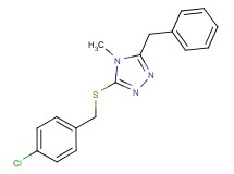 3-benzyl-5-[(4-chlorobenzyl)thio]-4-methyl-4H-1,2,4-triazole