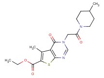 ethyl 5-methyl-3-[2-(4-methyl-1-piperidinyl)-2-oxoethyl]-4-oxo-3,4-dihydrothieno[2,3-d]pyrimidine-6-carboxylate