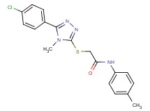 2-{[5-(4-chlorophenyl)-4-methyl-4H-1,2,4-triazol-3-yl]thio}-N-(4-methylphenyl)acetamide