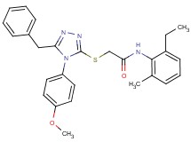 2-{[5-benzyl-4-(4-methoxyphenyl)-4H-1,2,4-triazol-3-yl]thio}-N-(2-ethyl-6-methylphenyl)acetamide