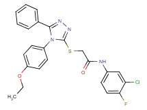 N-(3-chloro-4-fluorophenyl)-2-{[4-(4-ethoxyphenyl)-5-phenyl-4H-1,2,4-triazol-3-yl]thio}acetamide
