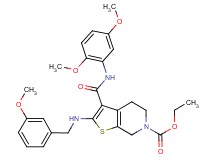 ethyl 3-{[(2,5-dimethoxyphenyl)amino]carbonyl}-2-[(3-methoxybenzyl)amino]-4,7-dihydrothieno[2,3-c]pyridine-6(5H)-carboxylate