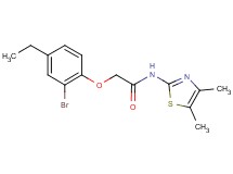 2-(2-bromo-4-ethylphenoxy)-N-(4,5-dimethyl-1,3-thiazol-2-yl)acetamide