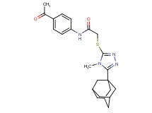 N-(4-acetylphenyl)-2-{[5-(1-adamantyl)-4-methyl-4H-1,2,4-triazol-3-yl]thio}acetamide