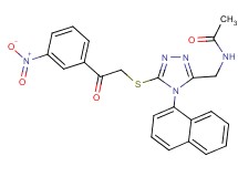 N-[(4-(1-naphthyl)-5-{[2-(3-nitrophenyl)-2-oxoethyl]thio}-4H-1,2,4-triazol-3-yl)methyl]acetamide