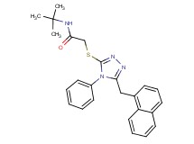 N-(tert-butyl)-2-{[5-(1-naphthylmethyl)-4-phenyl-4H-1,2,4-triazol-3-yl]thio}acetamide