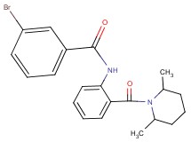 3-bromo-N-{2-[(2,6-dimethyl-1-piperidinyl)carbonyl]phenyl}benzamide