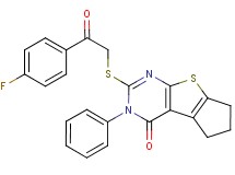 2-{[2-(4-fluorophenyl)-2-oxoethyl]thio}-3-phenyl-3,5,6,7-tetrahydro-4H-cyclopenta[4,5]thieno[2,3-d]pyrimidin-4-one