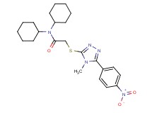 N,N-dicyclohexyl-2-{[4-methyl-5-(4-nitrophenyl)-4H-1,2,4-triazol-3-yl]thio}acetamide