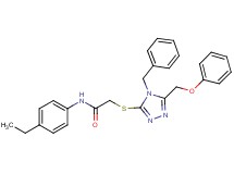 2-{[4-benzyl-5-(phenoxymethyl)-4H-1,2,4-triazol-3-yl]thio}-N-(4-ethylphenyl)acetamide