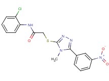 N-(2-chlorophenyl)-2-{[4-methyl-5-(3-nitrophenyl)-4H-1,2,4-triazol-3-yl]thio}acetamide