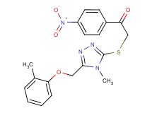 2-({4-methyl-5-[(2-methylphenoxy)methyl]-4H-1,2,4-triazol-3-yl}thio)-1-(4-nitrophenyl)ethanone